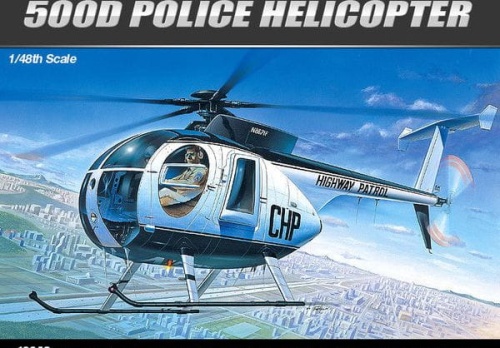 Helikopter Policyjny Hughes 500D 1:48 Academy 12249