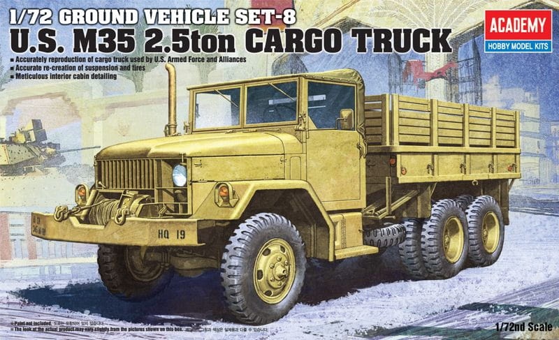 Zdjęcie dodatkowe produktu US M35 2.5ton Cargo Truck 1:72 Academy 13410