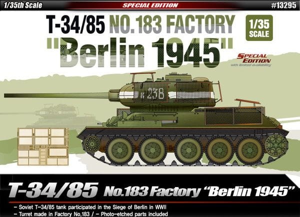 Zdjęcie główne produktu T-34/85 No.183 Factory Berlin 1945 1:35 Academy 13295