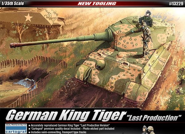 Zdjęcie główne produktu German King Tiger (Last Production) 1:35 Academy 13229