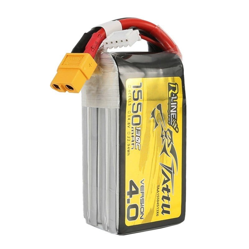 Zdjęcie dodatkowe produktu Akumulator LiPo 4S 1550mAh 130C XT60 R-Line 4.0 TATTU