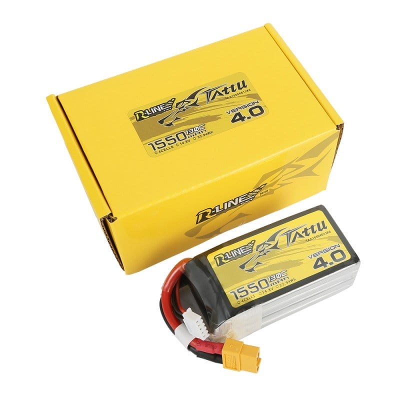 Zdjęcie dodatkowe produktu Akumulator LiPo 4S 1550mAh 130C XT60 R-Line 4.0 TATTU