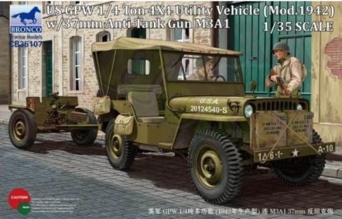 Pojazd użytkowy US GPW 1/4t 4x4 1:35 Bronco CB35107