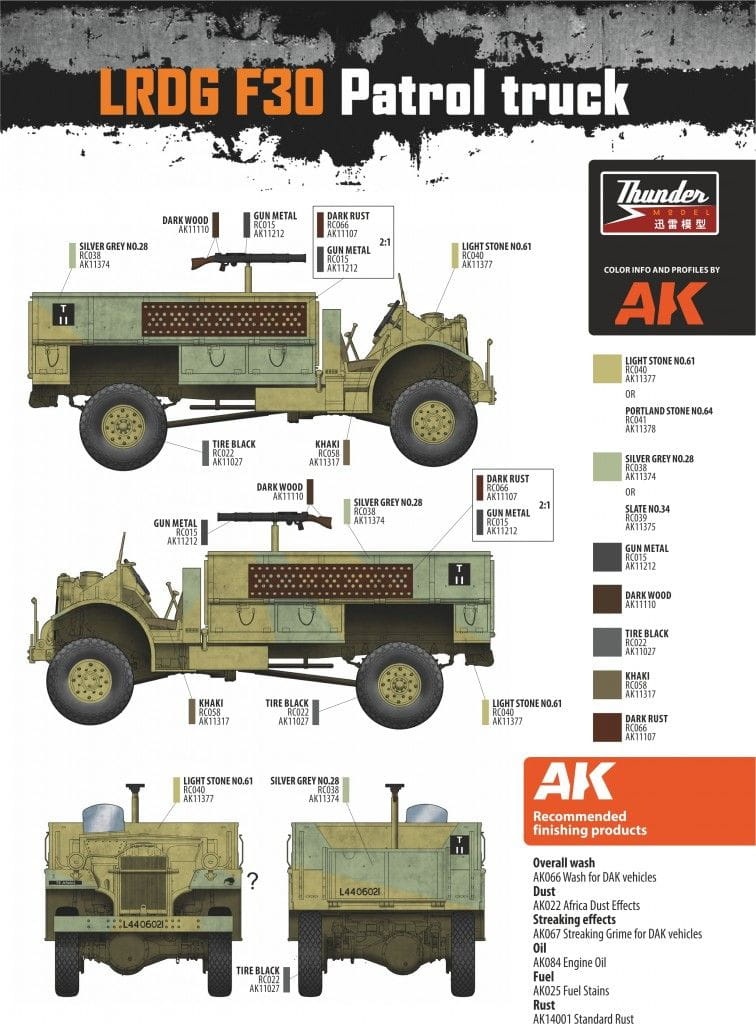 Zdjęcie dodatkowe produktu LRDG F30 Patrol Truck CMP In LRDG Service 1:35 Thunder Models 35304