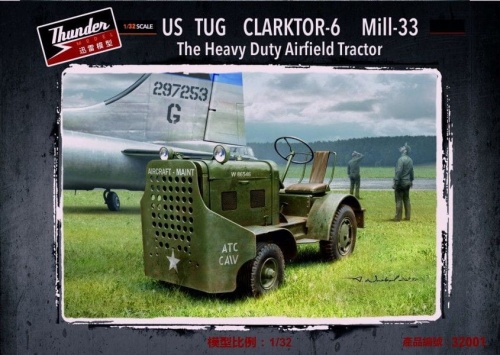 US Tug Clarktor-6 Mill-33 The Heavy Duty Airfield Tractor 1:32 Thunder Models 32001
