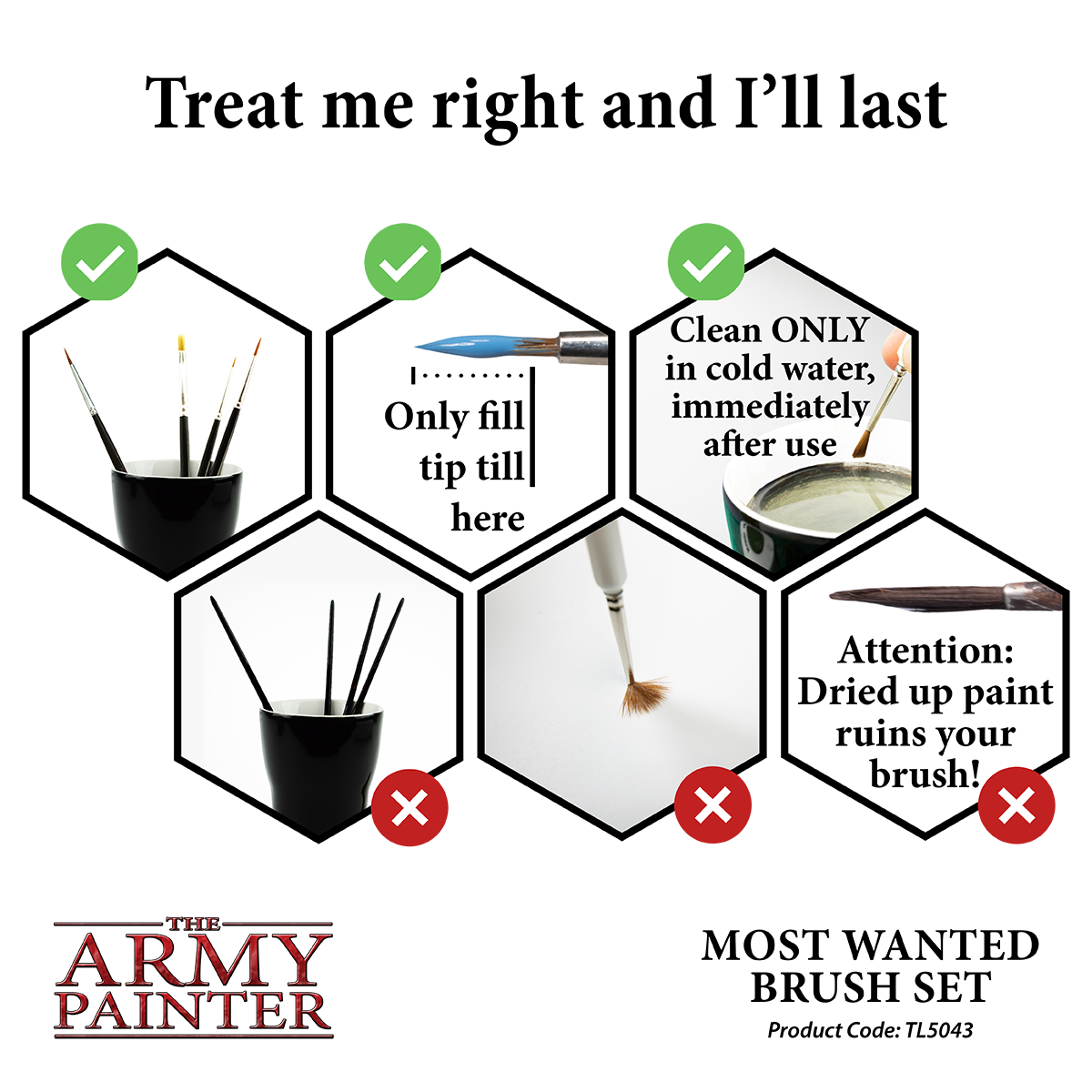 Zdjęcie dodatkowe produktu Zestaw pędzli Most Wanted Brush Set The Army Painter