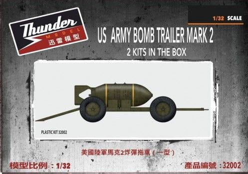 Zdjęcie główne produktu US Army Bomb Trailer Mark 2 (2 Kits In The Box) 1:32 Thunder Models 32002
