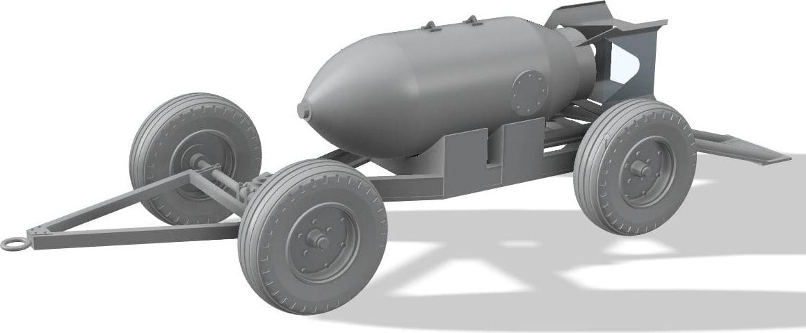 Zdjęcie dodatkowe produktu US Army Bomb Trailer Mark 2 (2 Kits In The Box) 1:32 Thunder Models 32002