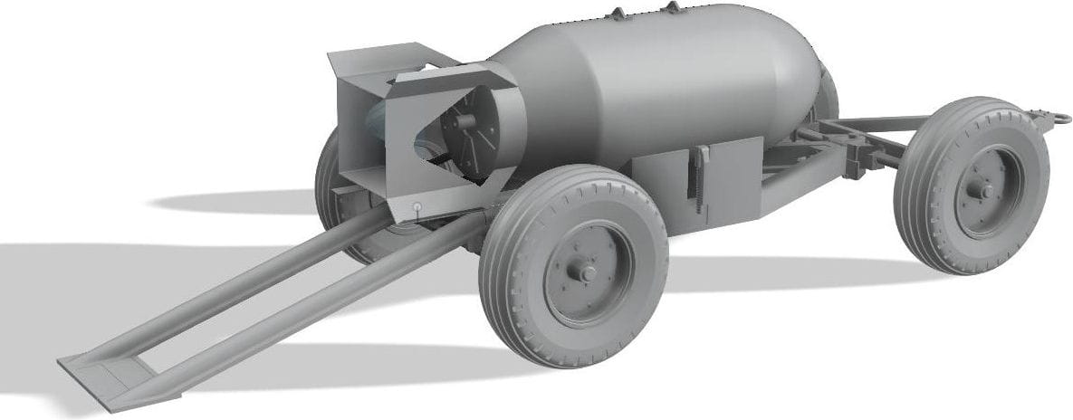 Zdjęcie dodatkowe produktu US Army Bomb Trailer Mark 2 (2 Kits In The Box) 1:32 Thunder Models 32002