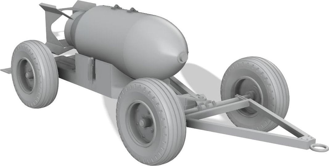 Zdjęcie dodatkowe produktu US Army Bomb Trailer Mark 2 (2 Kits In The Box) 1:32 Thunder Models 32002