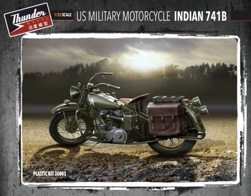 US Military Motorcycle Indian 741B 1:35 Thunder Models 35003