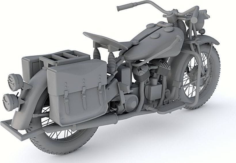 Zdjęcie dodatkowe produktu US Military Motorcycle Indian 741B 1:35 Thunder Models 35003