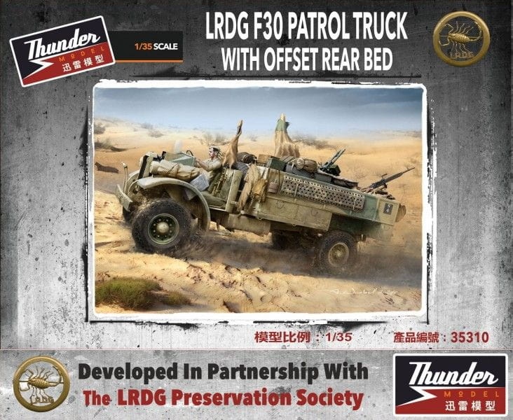 Zdjęcie główne produktu LRDG F30 Patrol Truck With Offset Rear Bed Standard Edition 1:35 Thunder Models 35310