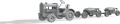 Zdjęcie dodatkowe produktu US Tug Clarktor 6, Mill-33 With 2 Bomb Trailers Mark 2 1:32 Thunder Models 32003