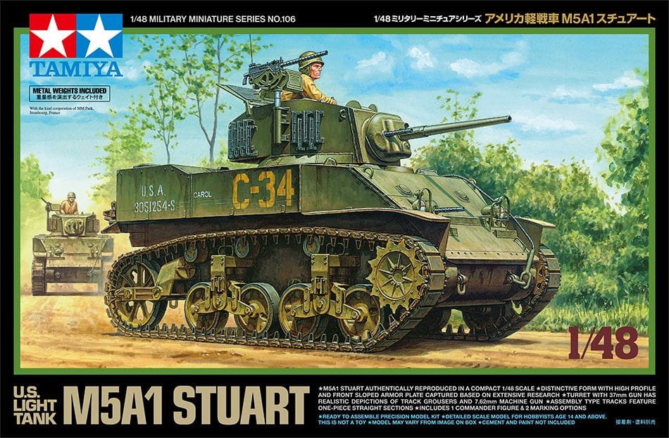 Zdjęcie główne produktu M5A1 Stuart Amerykański czołg lekki 1:48 Tamiya 32606