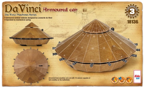 Pojazd pancerny (wóz opancerzony) Leonarda da Vinci (14+) Academy 18136