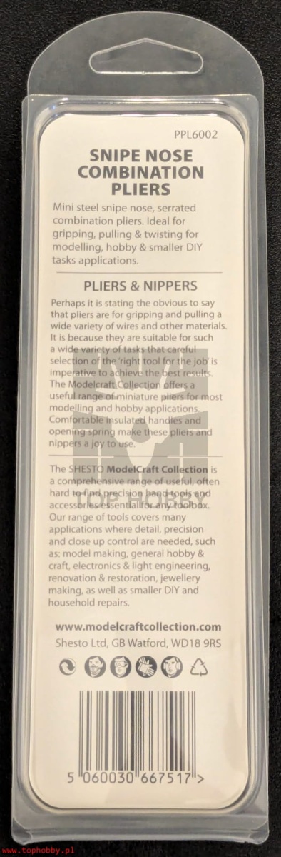 Zdjęcie dodatkowe produktu Szczypce uniwersalne (kombinerki precyzyjne) (125mm) Modelcraft Shesto PPL6002