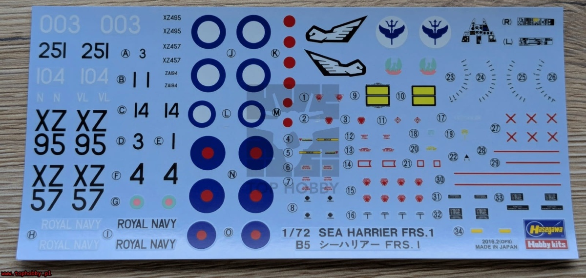 Zdjęcie dodatkowe produktu Sea Harrier FRS Mk.1 1:72 Hasegawa B5
