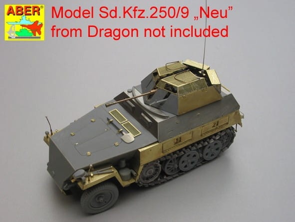 Zdjęcie dodatkowe produktu Skrajnia obrysu pojazdu do Sd. Kfz. 221; 222; 250; 251 (4 sztuki) 1:35 ABER R28