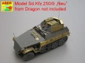 Zdjęcie dodatkowe produktu Skrajnia obrysu pojazdu do Sd. Kfz. 221; 222; 250; 251 (4 sztuki) 1:35 ABER R28