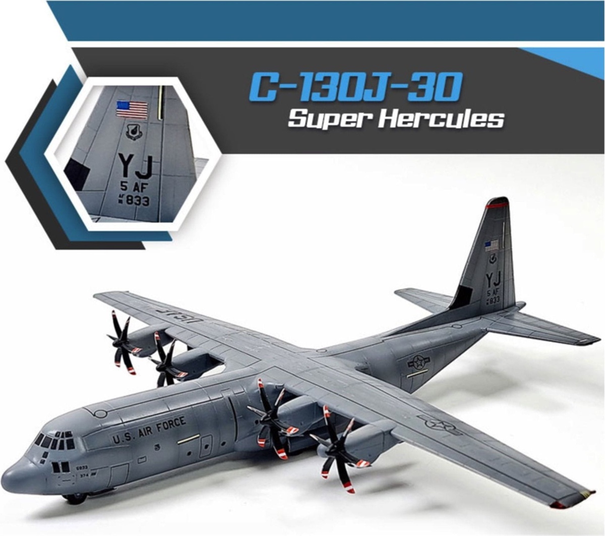 Zdjęcie dodatkowe produktu Lockheed C-130J-30 Super Hercules 1:144 Academy 12631