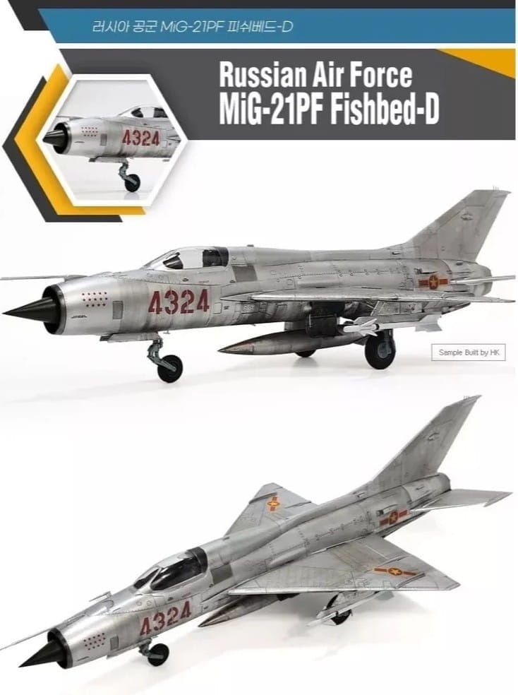 Zdjęcie dodatkowe produktu MiG-21PF Fishbed-D Mikoyan-Gurevich 1:48 Academy 12320
