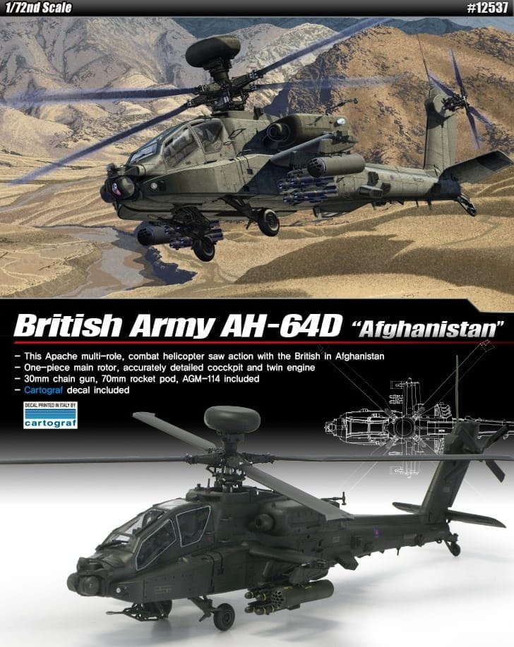 Zdjęcie dodatkowe produktu British Army AH-64D Afghanistan 1:72 Academy 12537