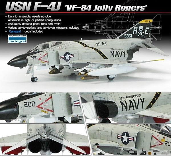 Zdjęcie dodatkowe produktu USN F-4J VF-84 Jolly Rogers 1:72 Academy 12529