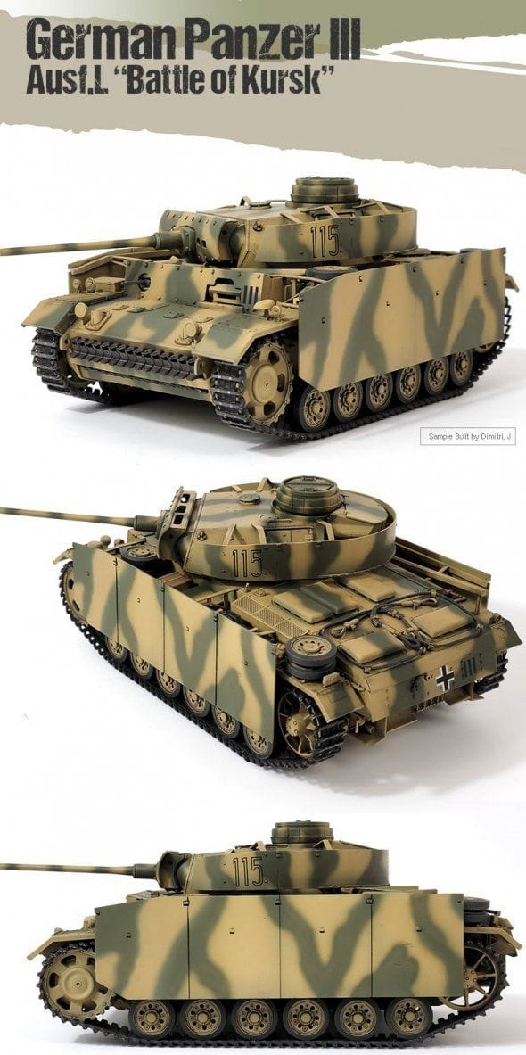 Zdjęcie dodatkowe produktu German Panzer III Ausf L Battle of Kursk 1:35 Academy 13545
