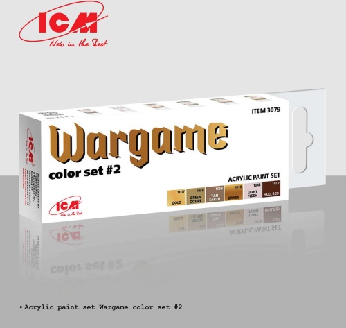 Zestaw farb akrylowych Wargame Color Set 2 (6x12ml) 1:35 ICM 3079