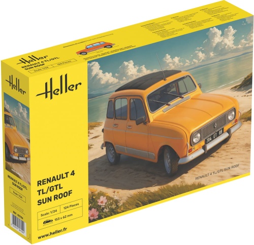 Renault 4 TL/GTL Sun Roof 1:24 Heller 82704