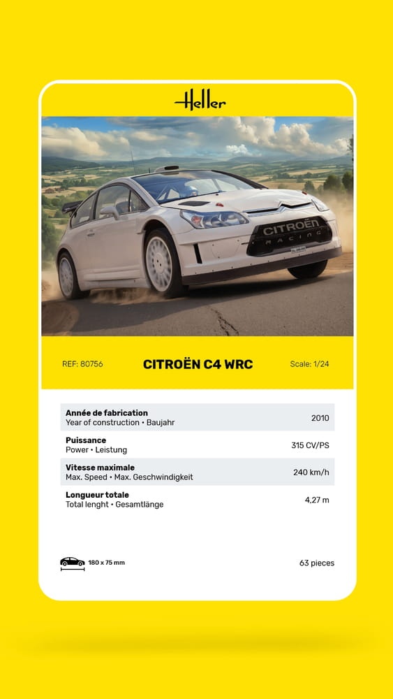 Zdjęcie dodatkowe produktu Citroen C4 WRC 1:24 Heller 80756