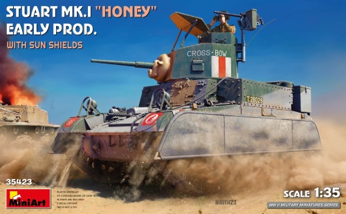 Stuart Mk.I Honey (wczesna produkcja, z osłonami przeciwsłonecznymi) 1:35 MiniArt 35423