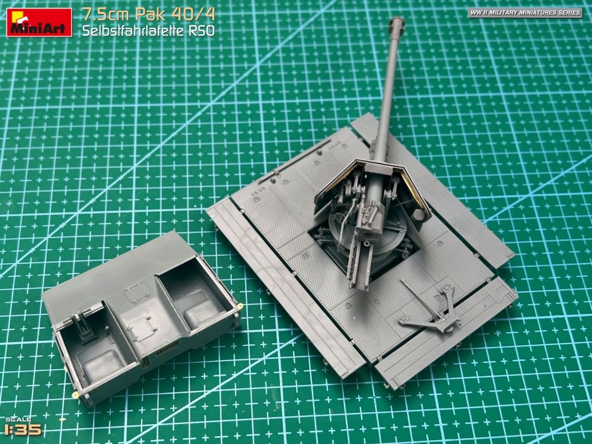 Zdjęcie dodatkowe produktu 7,5cm PaK 40/4 auf gep. Selbstfahrlafette RSO 1:35 MiniArt 35483