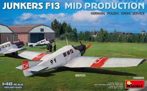 Junkers F13. Mid Prod. German, Polish, Swiss Service 1:48 MiniArt 48005