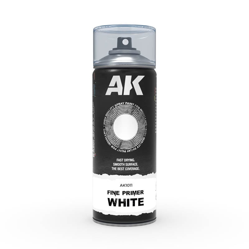 Zdjęcie główne produktu Podkład biały w sprayu 400ml AK Interactive AK1011 FINE PRIMER WHITE SPRAY