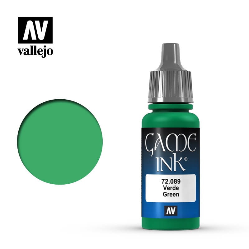Zdjęcie dodatkowe produktu Vallejo 72089 Green Game Ink Farba
