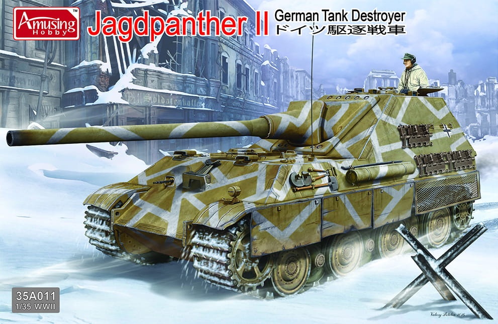 Zdjęcie główne produktu Jagdpanther II Niemiecki niszczyciel czołgów 1:35 Amusing Hobby 35A011