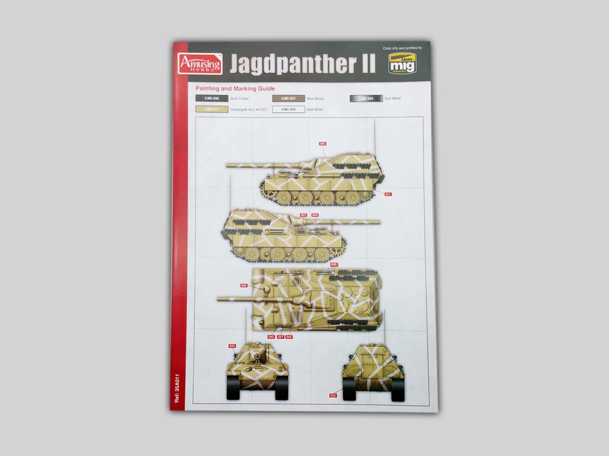 Zdjęcie dodatkowe produktu Jagdpanther II Niemiecki niszczyciel czołgów 1:35 Amusing Hobby 35A011