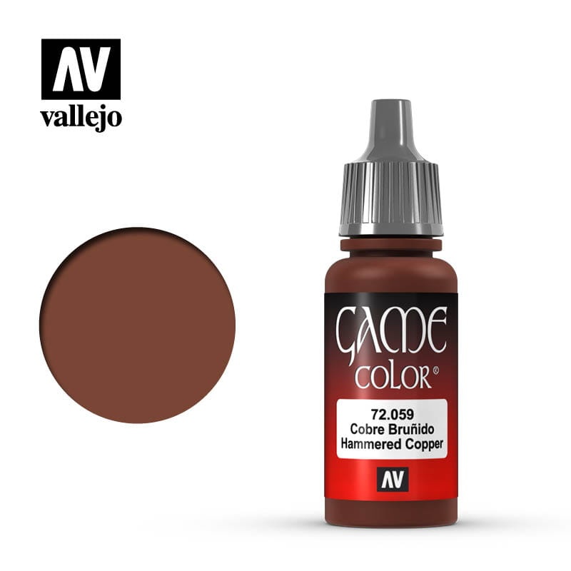 Zdjęcie dodatkowe produktu Vallejo 72059 Hammered Copper Game Color Farba