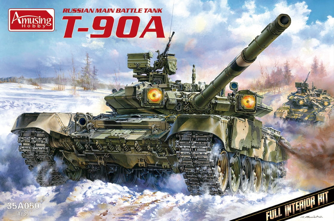 Zdjęcie główne produktu T-90A Rosyjski Główny Czołg Bojowy 1:35 Amusing Hobby 35A050