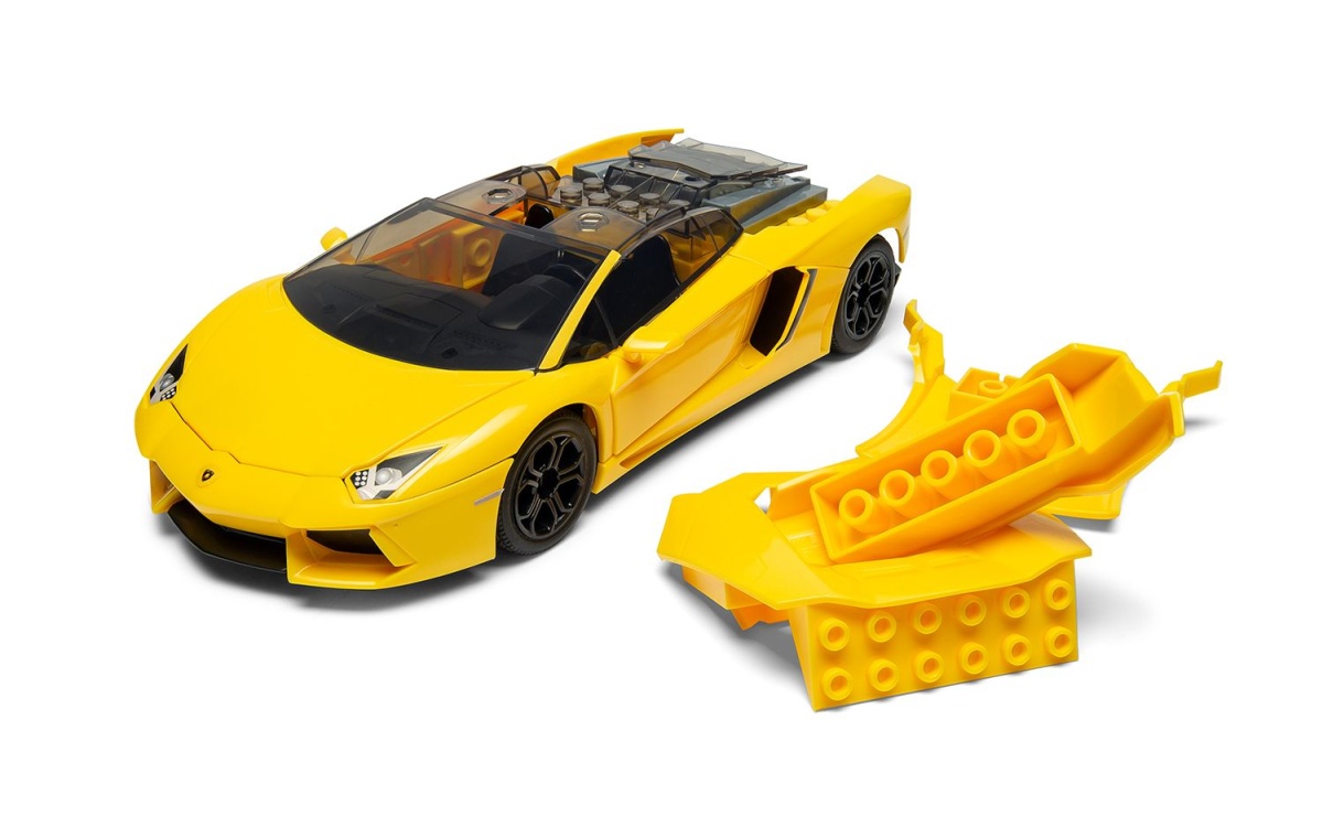 Zdjęcie dodatkowe produktu Lamborghini Aventador LP 700-4 Yellow QUICKBUILD Airfix J6026 (klocki)