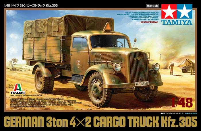 Zdjęcie główne produktu Niemiecki pojazd transportowy 4x2 Kfz 305 1:48 Tamiya 89782