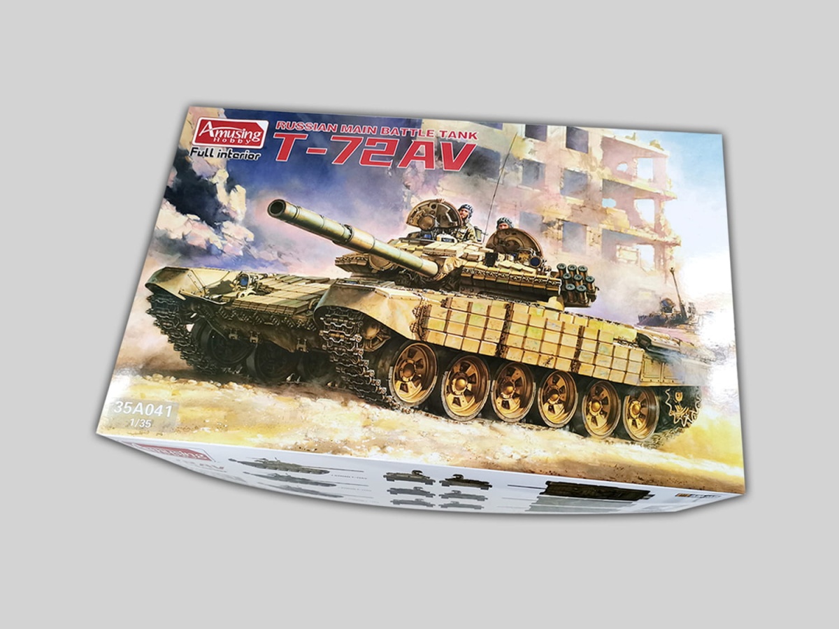 Zdjęcie dodatkowe produktu T-72AV z pełnym wnętrzem 1:35 Amusing Hobby 35A041