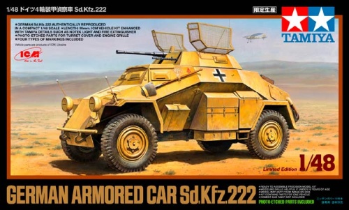 Sd.Kfz.222 Niemiecki pojazd opancerzony 1:48 Tamiya 89777
