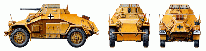 Zdjęcie dodatkowe produktu Sd.Kfz.222 Niemiecki pojazd opancerzony 1:48 Tamiya 89777