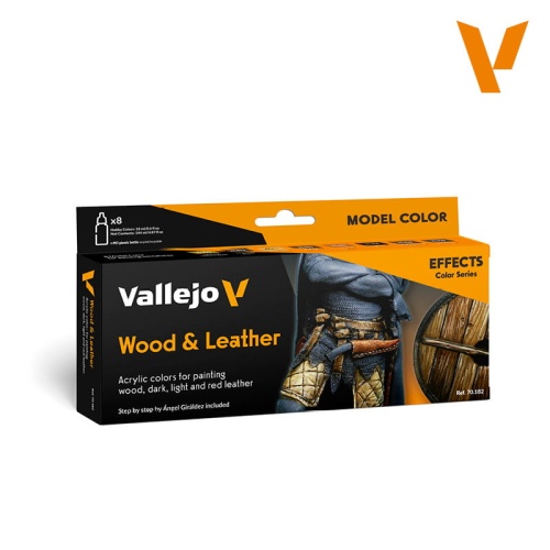 Vallejo 70182 Wood and Leather zestaw 8 szt. farb 18ml