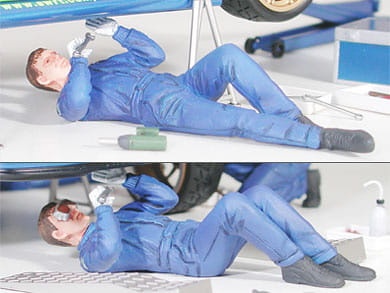Zdjęcie dodatkowe produktu Zestaw figurek mechaników samochodowych 1:24 Tamiya 24266