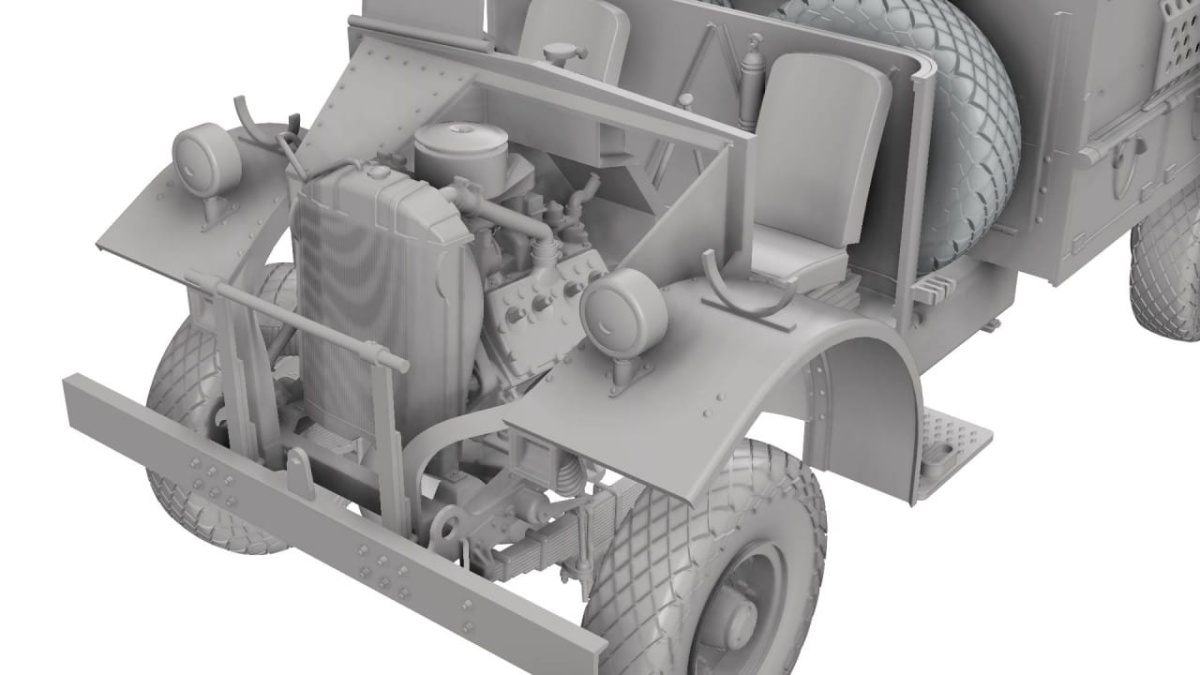 Zdjęcie dodatkowe produktu LRDG F30 Patrol Truck with Offset Rear Bed Limited Bonus Edition 1:35 Thunder Models 35311