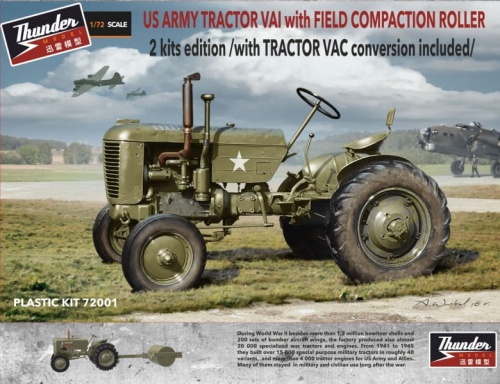 US Army Tractor VAI with Field Compaction Roller (2 Kits Editions) 1:72 Thunder Models 72001